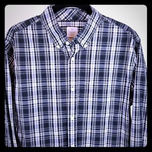 GAP Lived-In Plaid Long Sleeve Button Down Shirt